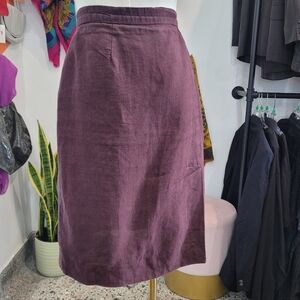 Sonia Rykiel Elegant Purple Linen Women's Skirt